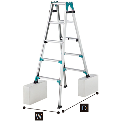 脚部伸縮式はしご兼用脚立(最大使用質量:100kg)ニューラビット