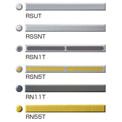 R点字鋲 (脚付き・ステンレスカバー・樹脂タイプ) 一体型