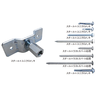 アシバツナギツインタイプ (仮設足場接続金具)